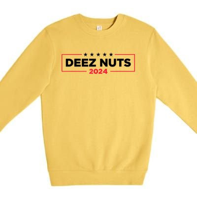 Deez Nuts 2024 Humorous Meme Campaign Premium Crewneck Sweatshirt