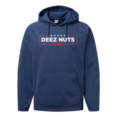 Deez Nuts 2024 Humorous Meme Campaign Performance Fleece Hoodie