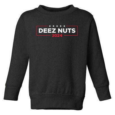 Deez Nuts 2024 Humorous Meme Campaign Novelty Toddler Sweatshirt