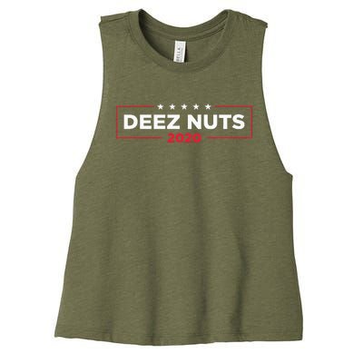 Deez Nuts 2020 Humorous Meme Campaign Women's Racerback Cropped Tank