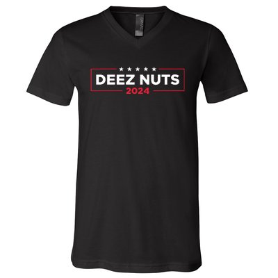 Deez Nuts 2024 Humorous Meme Campaign Women Novelty V-Neck T-Shirt