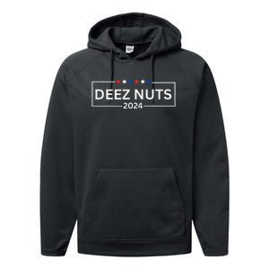 Deez Nuts 2024  Funny 2024 Presidential Election Performance Fleece Hoodie