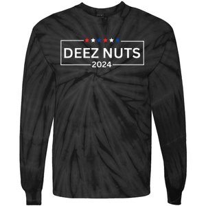 Deez Nuts 2024  Funny 2024 Presidential Election Tie-Dye Long Sleeve Shirt