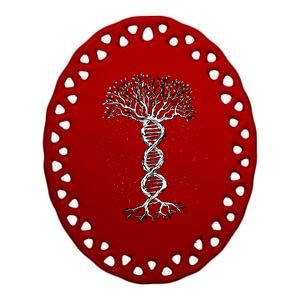 DNA Tree Ceramic Oval Ornament