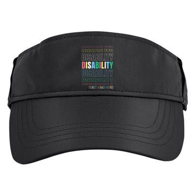 Disability Not A Bad Word Celebrate Disability Pride Month Adult Drive Performance Visor