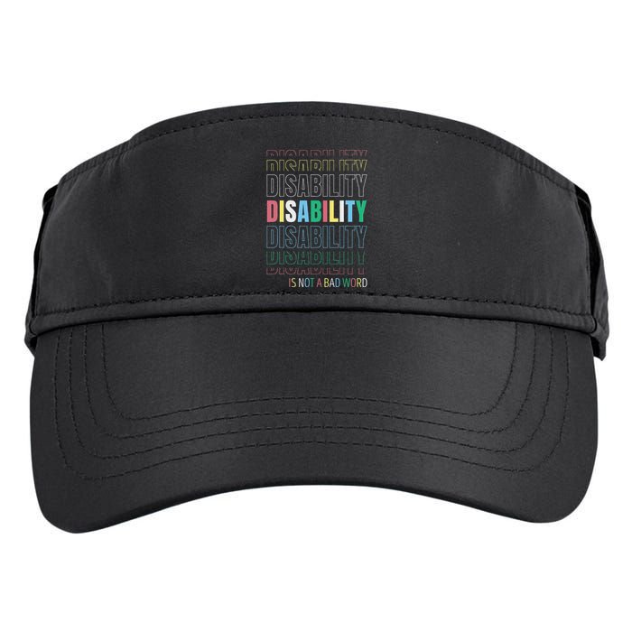 Disability Not A Bad Word Celebrate Disability Pride Month Adult Drive Performance Visor