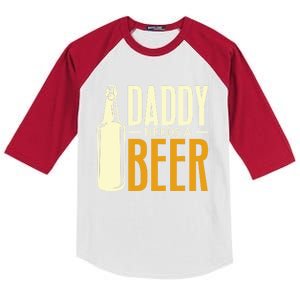 Daddy Needs A Beer Gift Funny Beer Dad Fathers Day Ing Gift Kids Colorblock Raglan Jersey