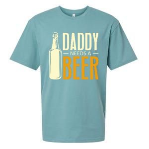 Daddy Needs A Beer Gift Funny Beer Dad Fathers Day Ing Gift Sueded Cloud Jersey T-Shirt