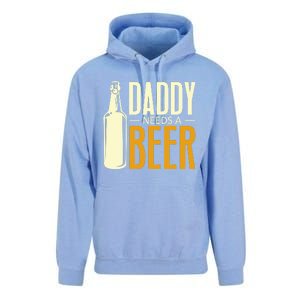 Daddy Needs A Beer Gift Funny Beer Dad Fathers Day Ing Gift Unisex Surf Hoodie