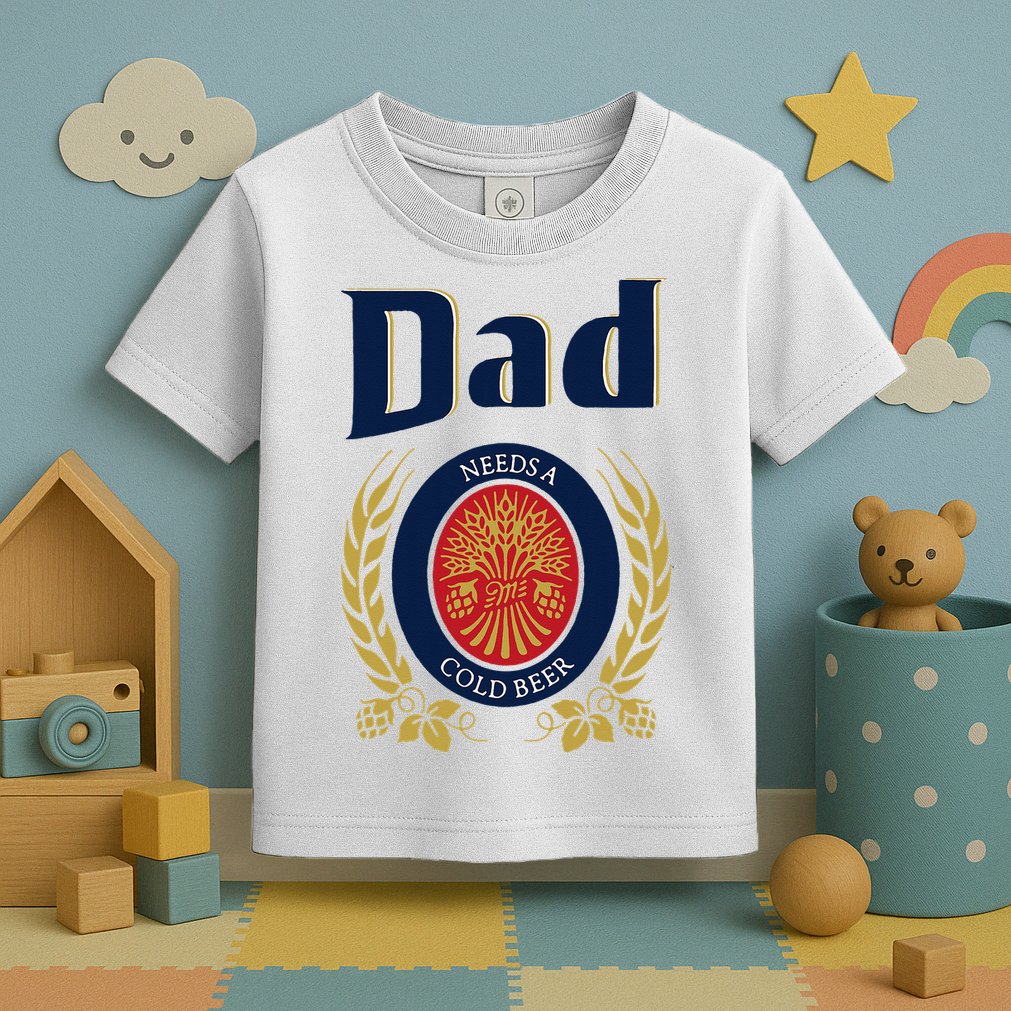 Dad Needs A Cold Beer Toddler T-Shirt