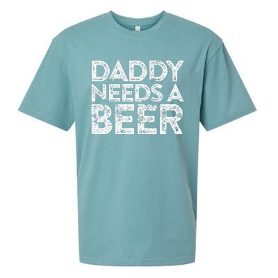 Daddy Needs A Beer FatherS Day Sueded Cloud Jersey T-Shirt