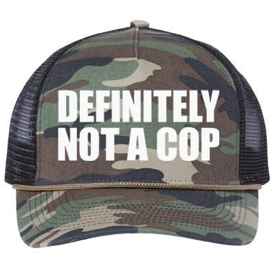 Definitely Not A Cop Retro Rope Trucker Hat Cap