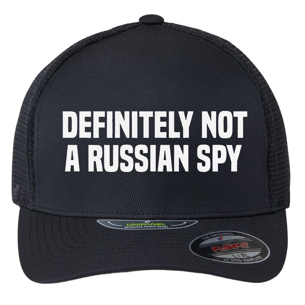 Definitely Not A Russian Spy Costume Halloween Party Flexfit Unipanel Trucker Cap