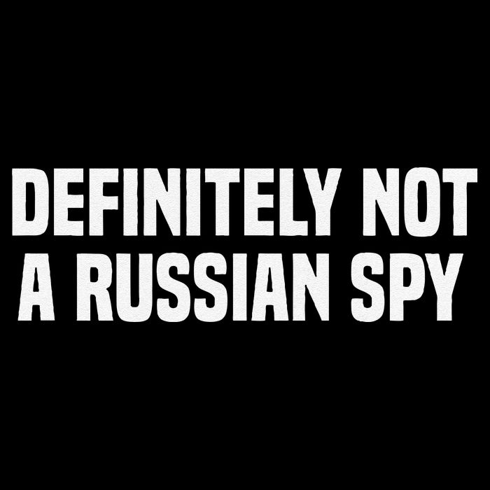 Definitely Not A Russian Spy Costume Halloween Party Flat Bill Trucker Hat