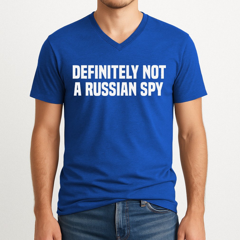 Definitely Not A Russian Spy Costume Halloween Party V-Neck T-Shirt