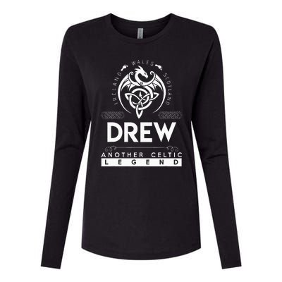 Drew Name Another Celtic Legend Drew Womens Cotton Relaxed Long Sleeve T-Shirt