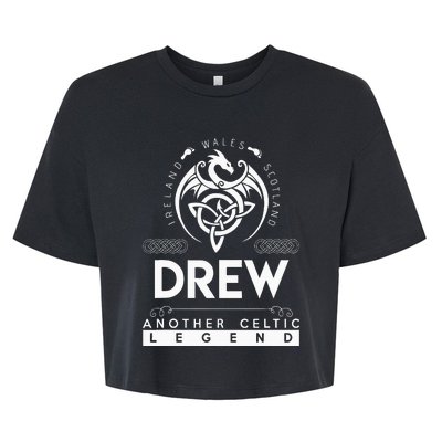 Drew Name Another Celtic Legend Drew Bella+Canvas Jersey Crop Tee