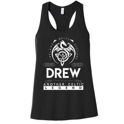 Drew Name Another Celtic Legend Drew Women's Racerback Tank