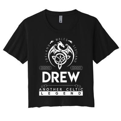 Drew Name Another Celtic Legend Drew Women's Crop Top Tee