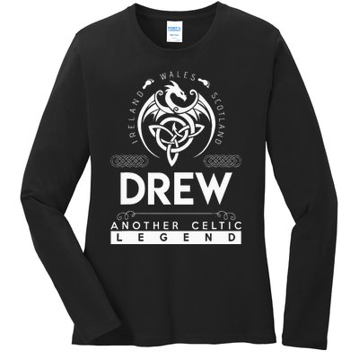 Drew Name Another Celtic Legend Drew Ladies Long Sleeve Shirt