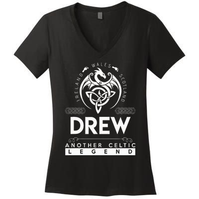 Drew Name Another Celtic Legend Drew Women's V-Neck T-Shirt