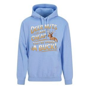 Deer Nuts Are Cheap They Are Under A Buck Hunting Humor Unisex Surf Hoodie