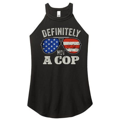 Definitely Not A Cop Undercover Police Operation Detective Women’s Perfect Tri Rocker Tank