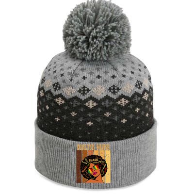 Dialysis Nurse Afro African American Black History Month The Baniff Cuffed Pom Beanie