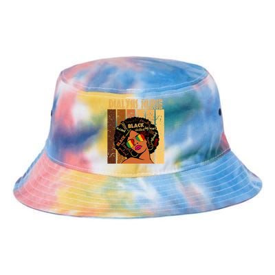 Dialysis Nurse Afro African American Black History Month Tie Dye Newport Bucket Hat