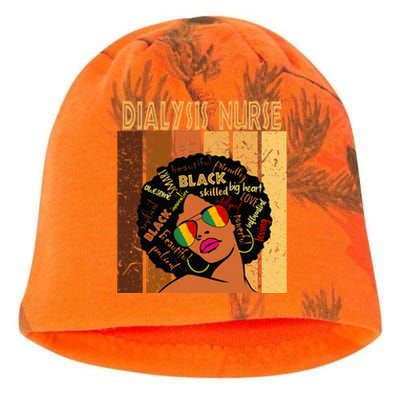 Dialysis Nurse Afro African American Black History Month Kati - Camo Knit Beanie