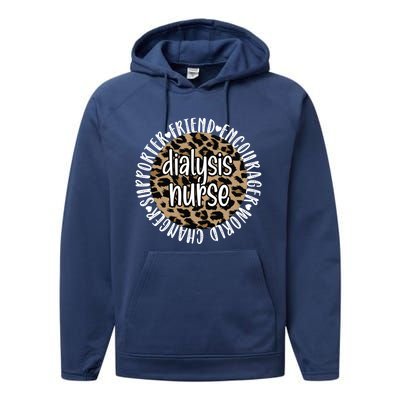 Dialysis Nurse Appreciation Ney Dialysis Nursing Gift Performance Fleece Hoodie