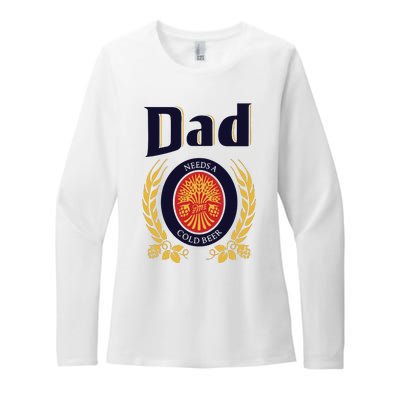 Dad Needs A Cold Beer Womens CVC Long Sleeve Shirt