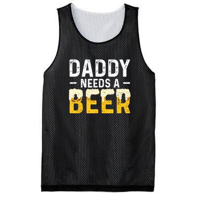 Daddy Needs A Beer Funny Vintage Mesh Reversible Basketball Jersey Tank