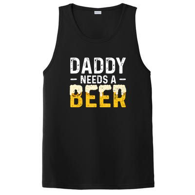 Daddy Needs A Beer Funny Vintage PosiCharge Competitor Tank