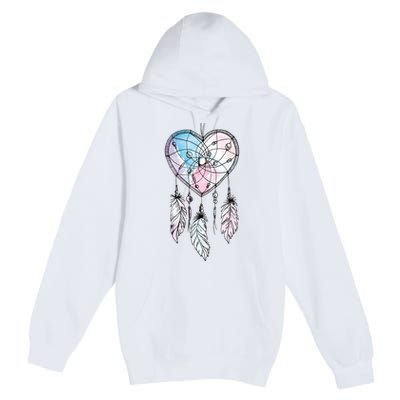 Dreamcatcher Native American Feathers Boho Dream Catcher Premium Pullover Hoodie