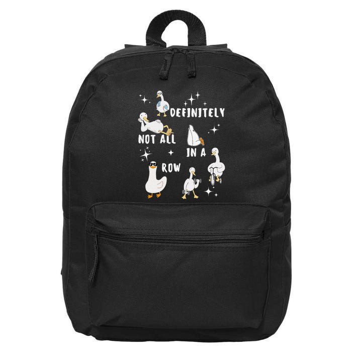 Definitely Not All In A Row 16 in Basic Backpack