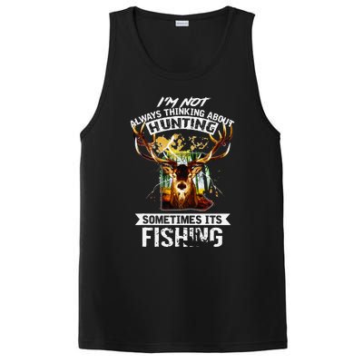 Deer Not Always Thinking About Hunting Sometimes Fishing PosiCharge Competitor Tank