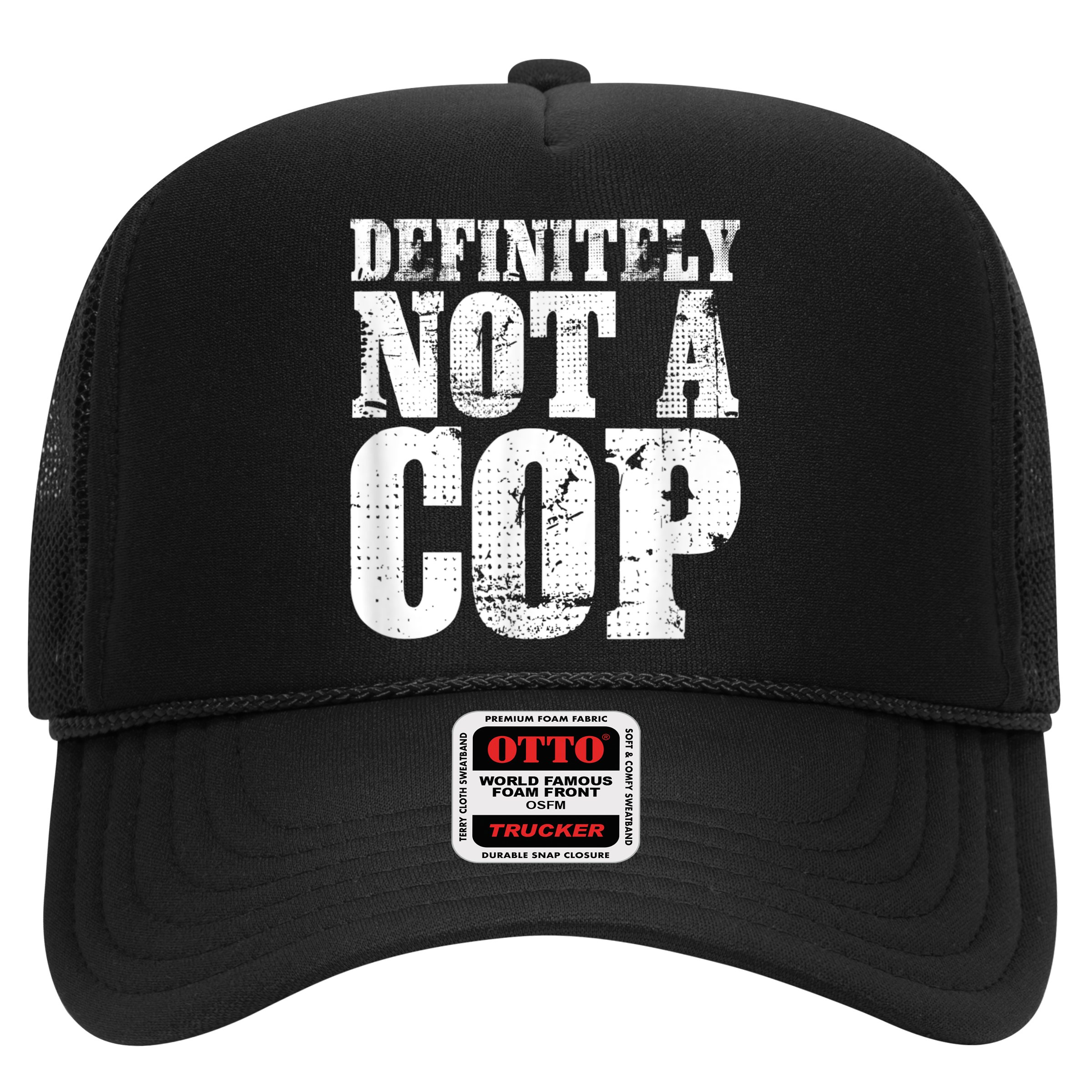 Definitely Not A Cop Funny Undercover Police Officer Apparel Hat