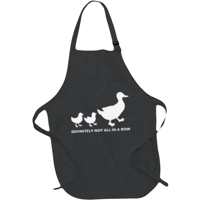 Definitely Not All In A Row Funny Design Full-Length Apron With Pockets