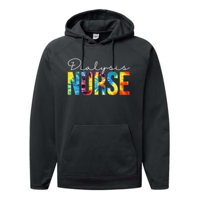 Dialysis Nurse Appreciation Day Tie Dye For  For Work Performance Fleece Hoodie