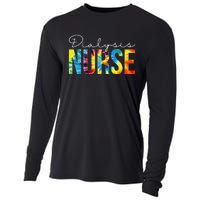 Dialysis Nurse Appreciation Day Tie Dye For  For Work Cooling Performance Long Sleeve Crew