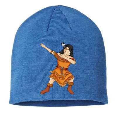 Dabbing Native American Us Pilgrim Cherokee Funny Usa Gift Sustainable Beanie