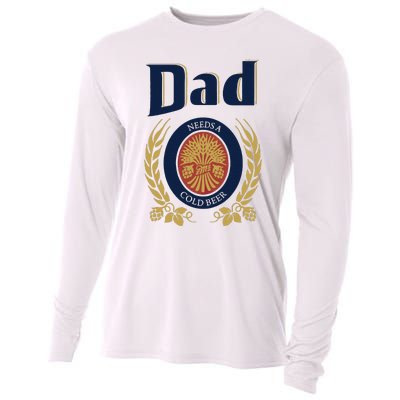 Dad Needs A Cold Beer Cooling Performance Long Sleeve Crew