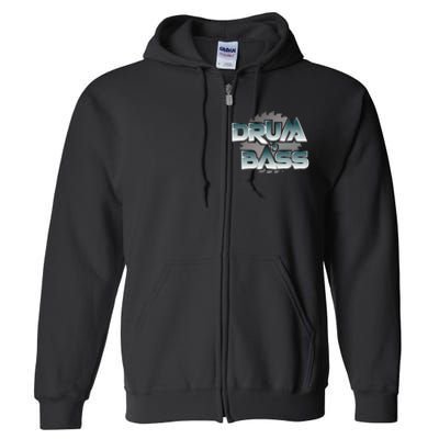 DRUM AND BASS DnB Full Zip Hoodie