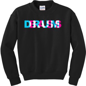 Drum N Bass EDM Rave Dance Music Headbanger Raver Glitch Kids Sweatshirt