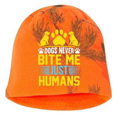 DOGS NEVER BITE ME JUST HUMANS Kati - Camo Knit Beanie