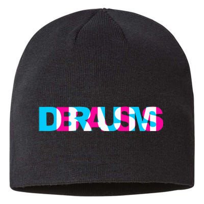 Drum N Bass Edm Rave Dance Music Headbanger Raver Glitch Sustainable Beanie