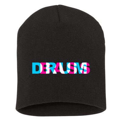 Drum N Bass Edm Rave Dance Music Headbanger Raver Glitch Short Acrylic Beanie