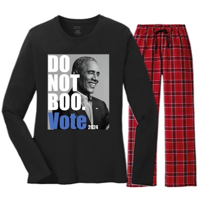 Do Not Boo Vote Women's Long Sleeve Flannel Pajama Set 