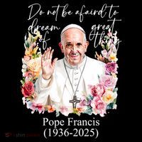 Do Not Be Afraid Of Dream Of Great Thing Rest In Peace Pope Francis RIP Stripe Pom Pom Beanie